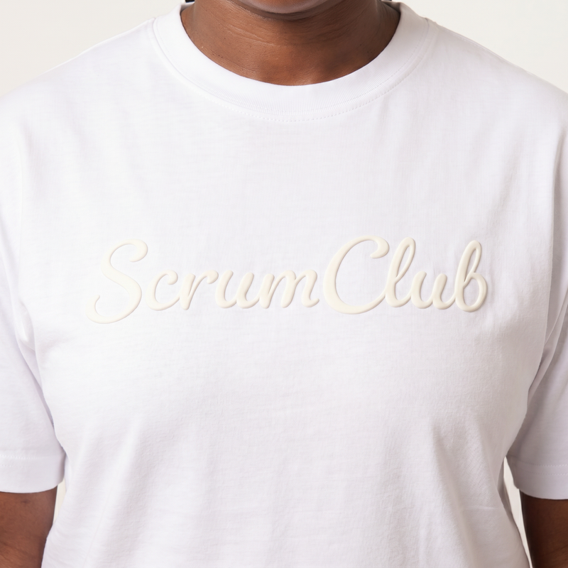 SC Puff Tee, White, ScrumClub