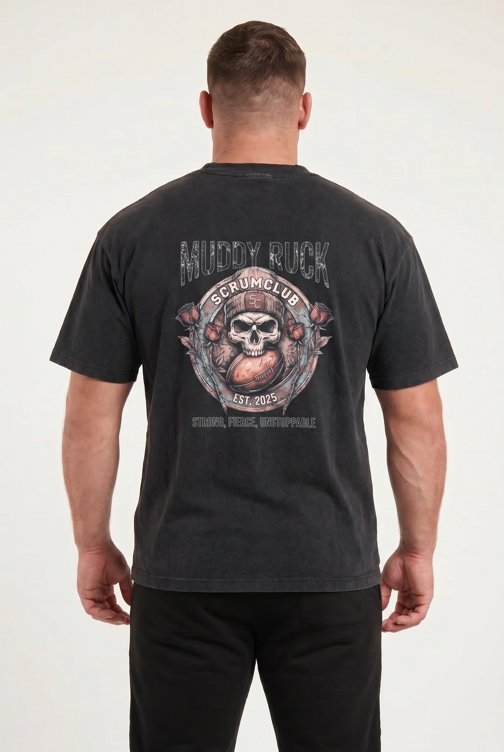 Mucky Ruck Tee, Washed Grey, ScrumClub