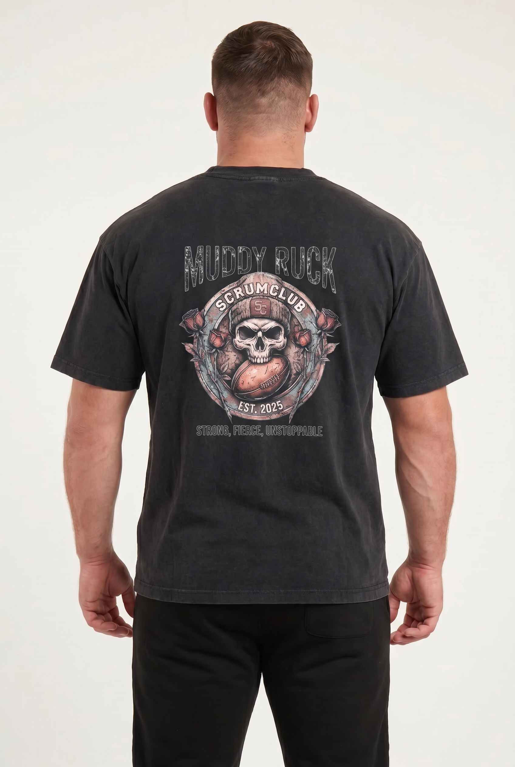 Mucky Ruck Tee, Washed Grey, ScrumClub