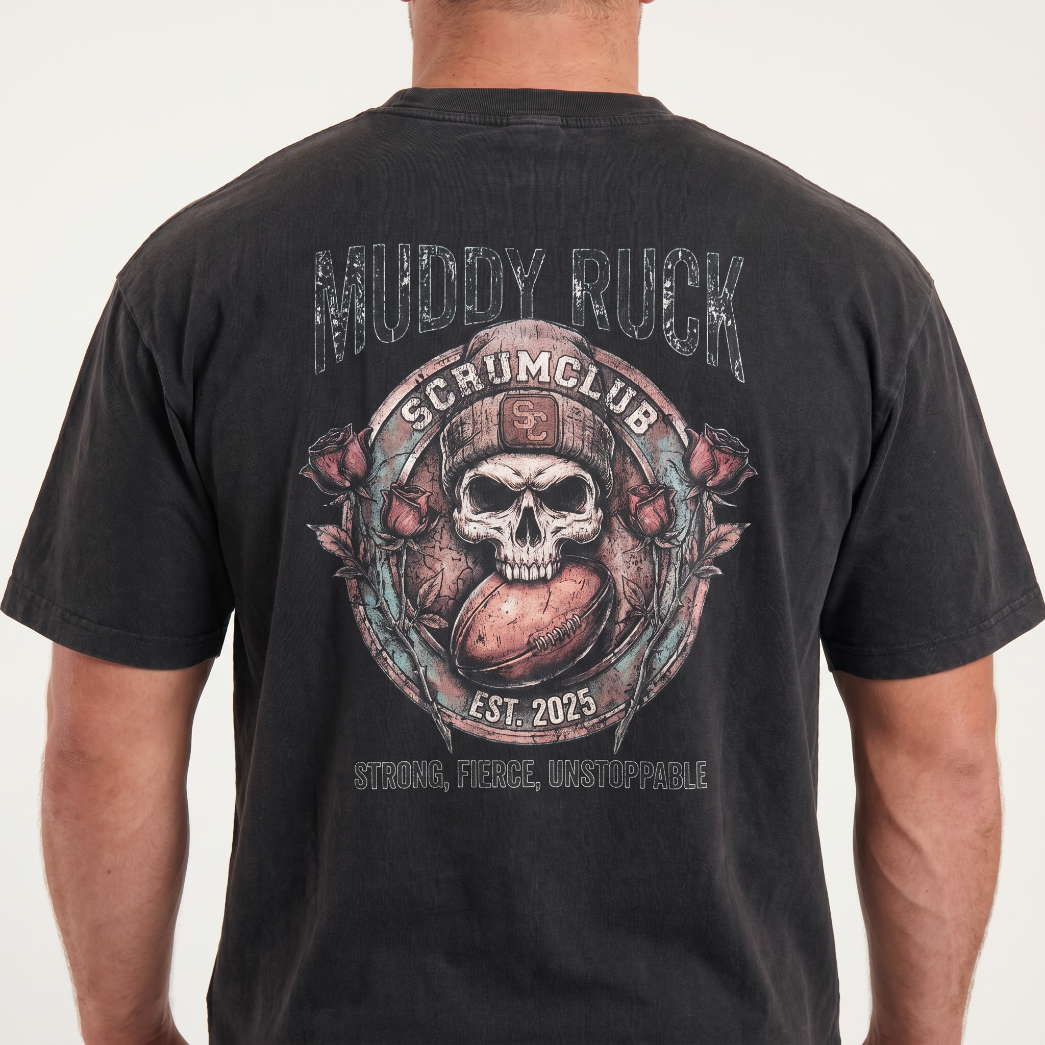 Mucky Ruck Tee, Washed Grey, ScrumClub