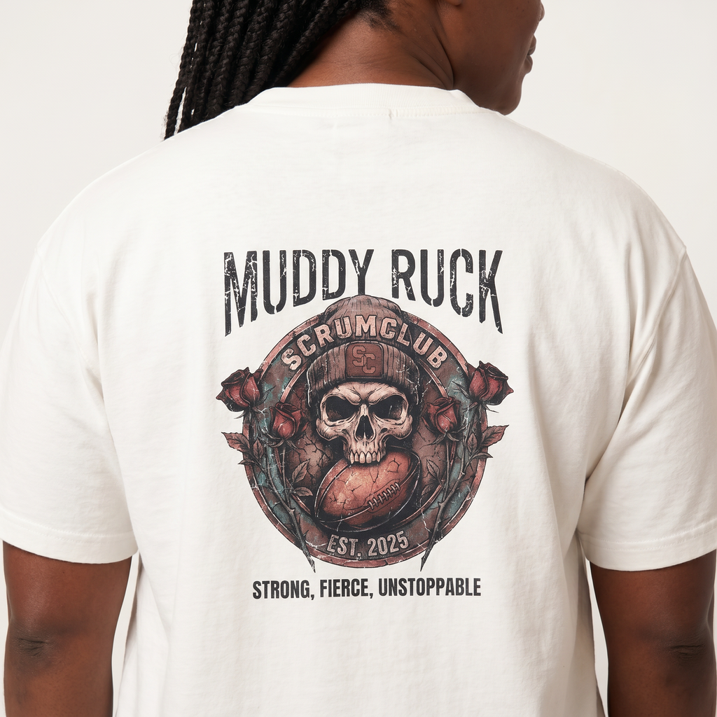 Mucky Ruck Tee, White, ScrumClub