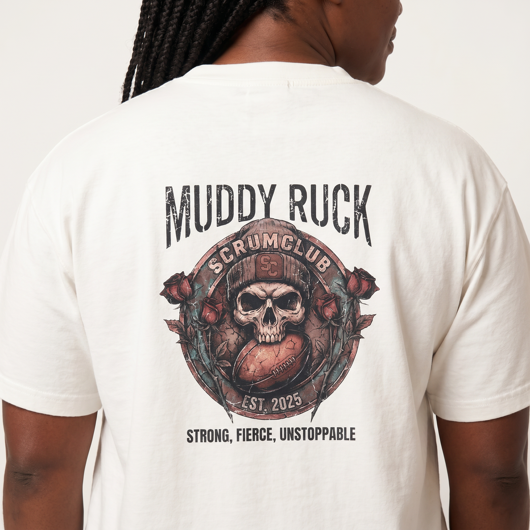 Mucky Ruck Tee, White, ScrumClub