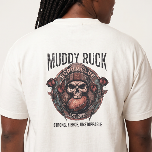 Mucky Ruck Tee, White, ScrumClub