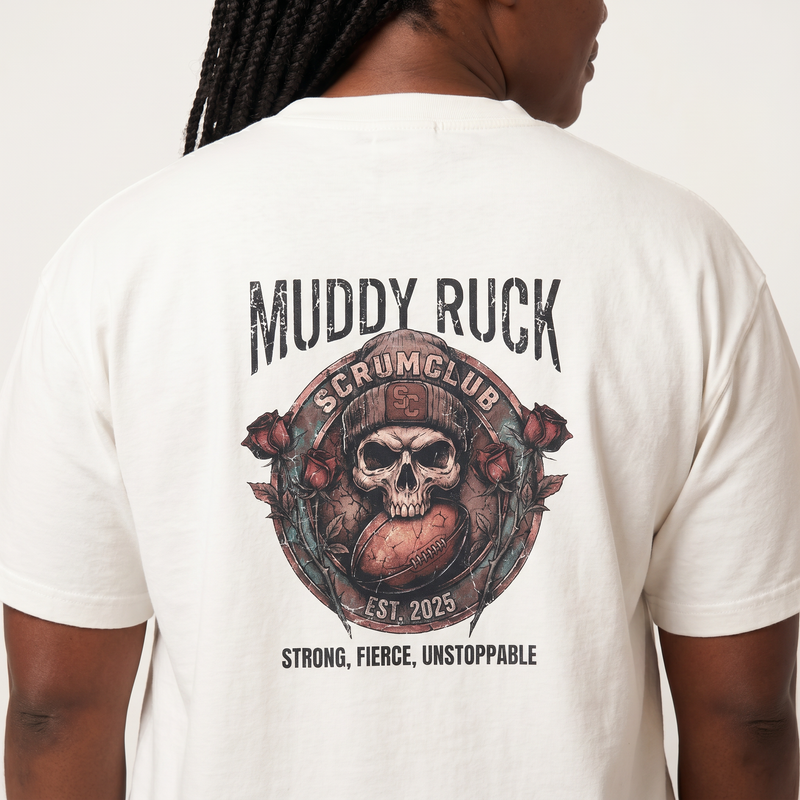 Mucky Ruck Tee, White, ScrumClub