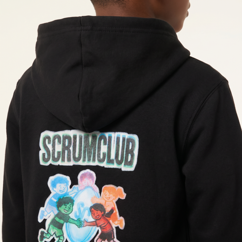 Kids SC Hoodie, Black, ScrumClub