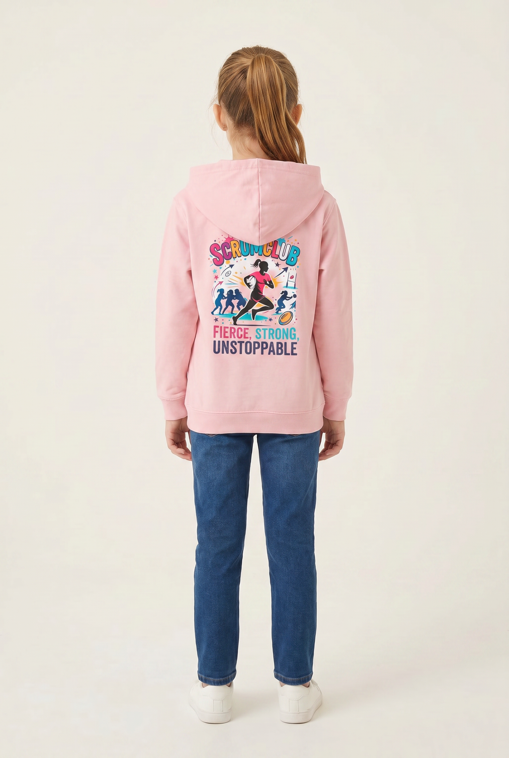 Kids SC Hoodie, Pink, ScrumClub