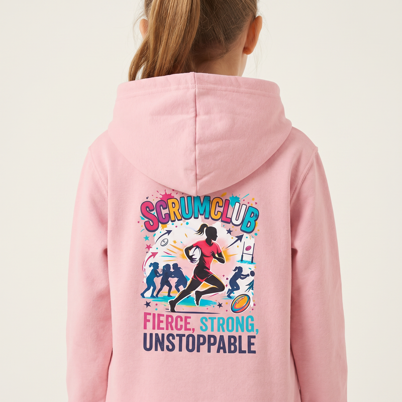 Kids SC Hoodie, Pink, ScrumClub