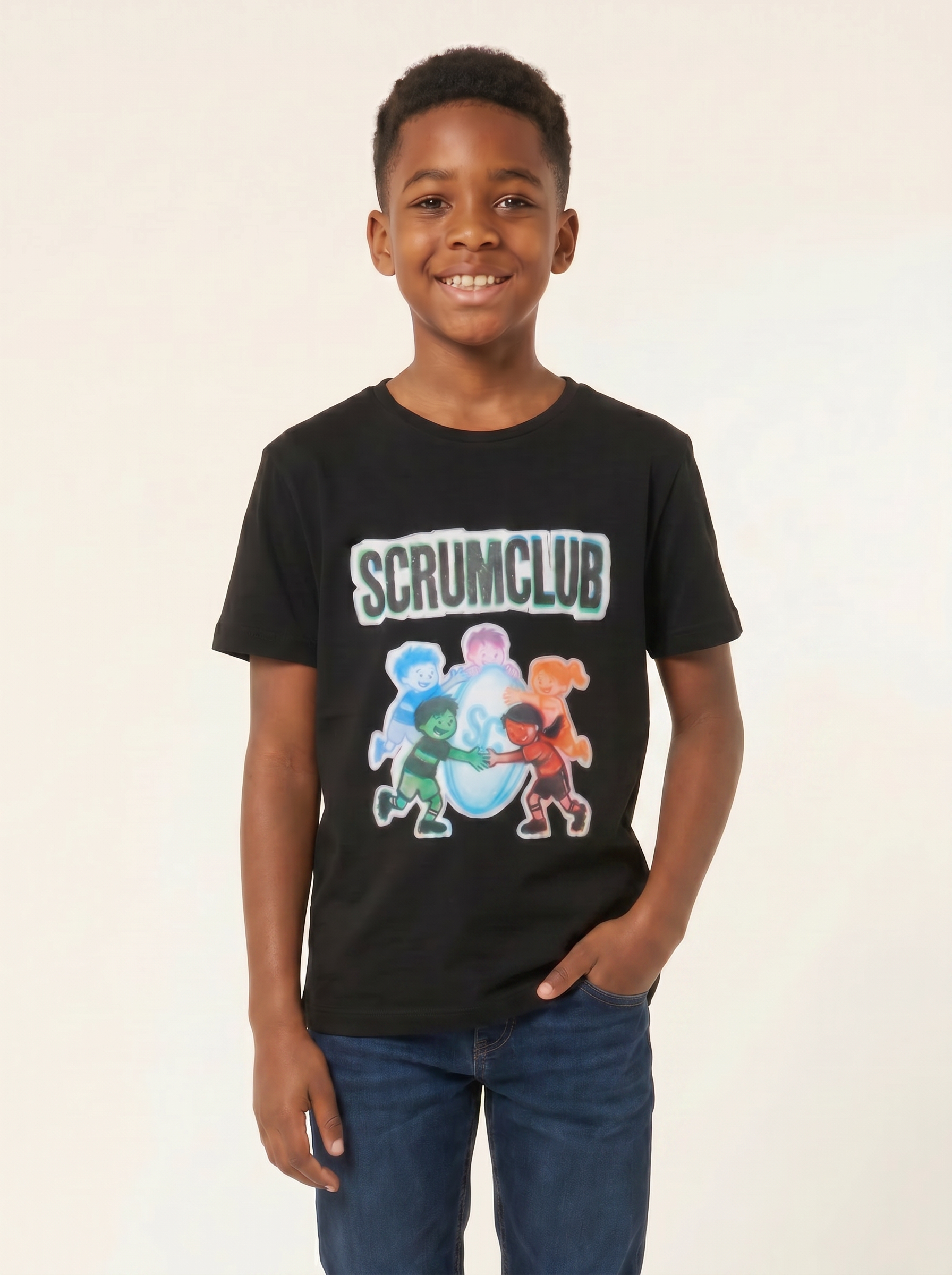 Kids SC Tee, Black, ScrumClub