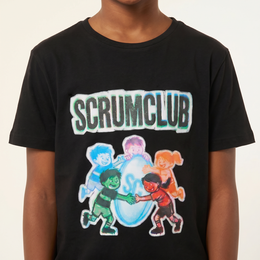 Kids SC Tee, Black, ScrumClub