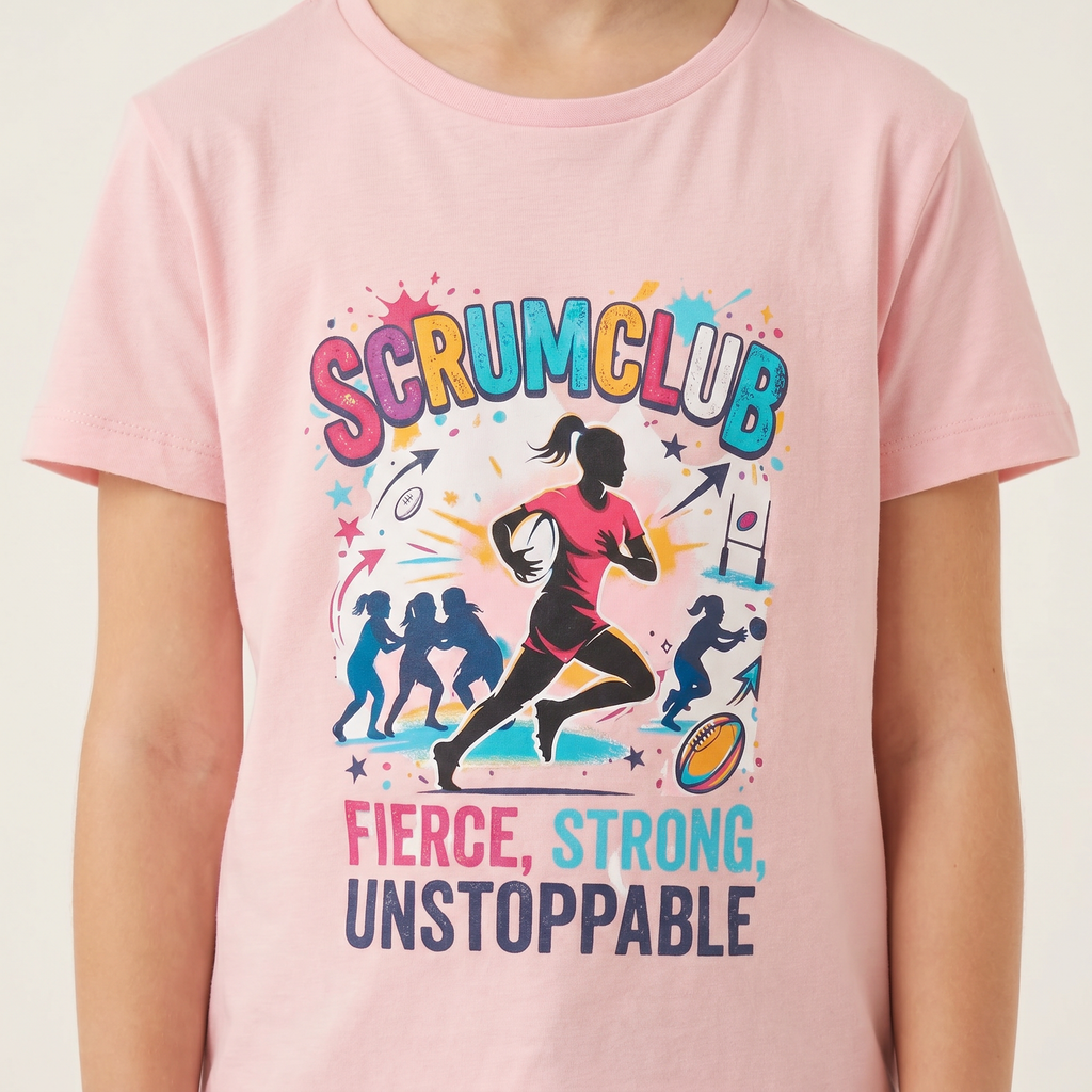 Kids SC Tee, Pink, ScrumClub