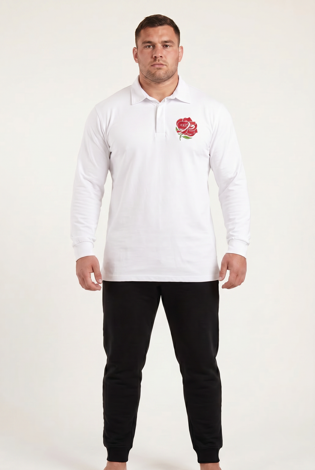 Heritage Rose Rugby Shirt, White, ScrumClub