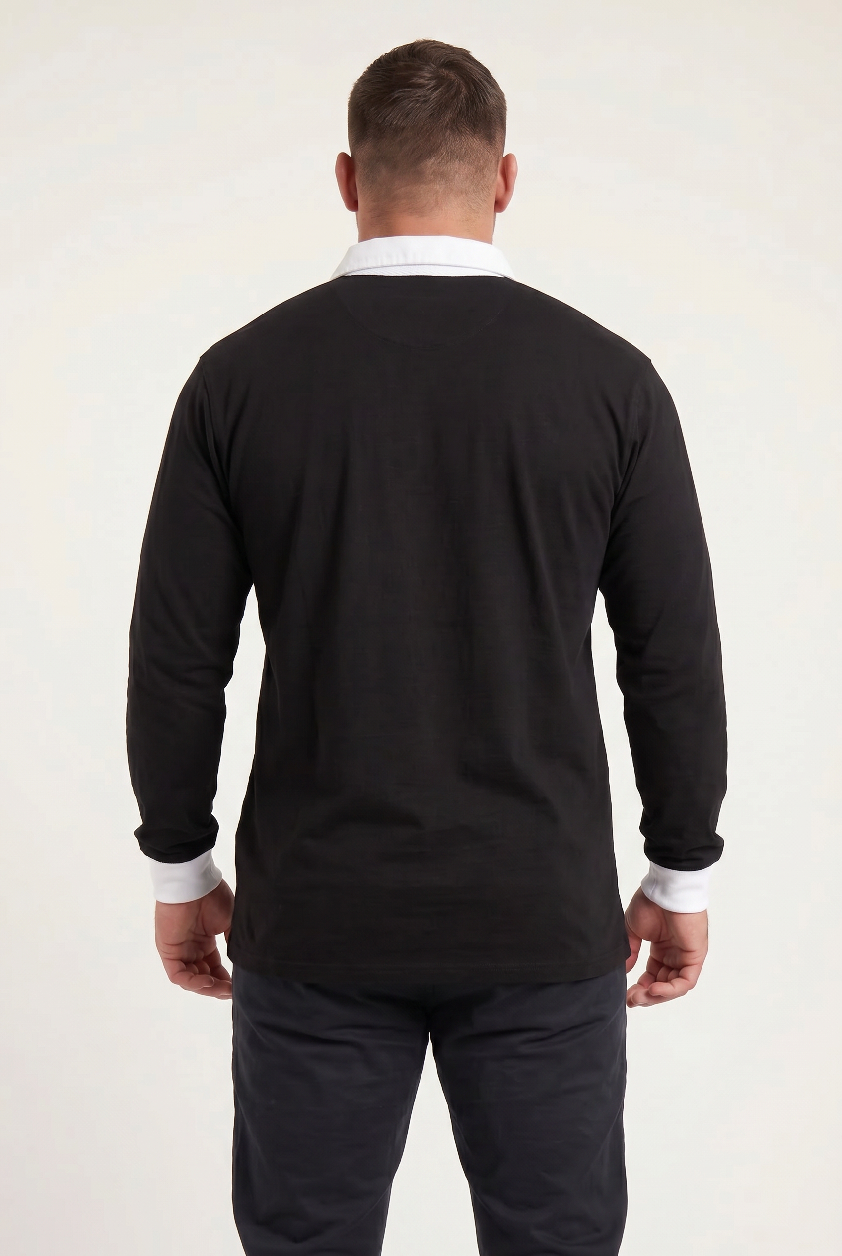 Heritage Rose Rugby Shirt, Navy, ScrumClub