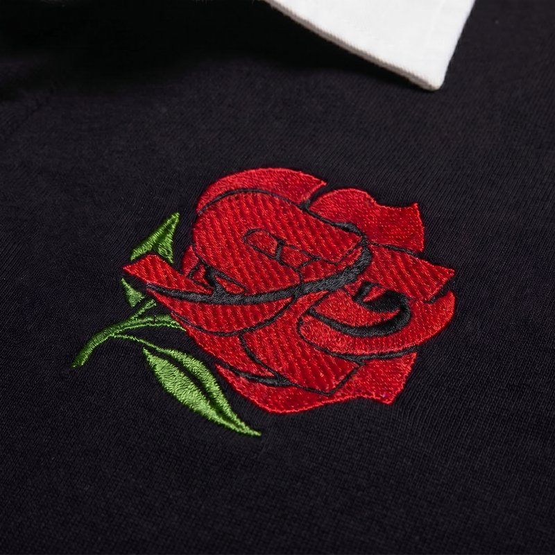 Heritage Rose Rugby Shirt, Navy, ScrumClub
