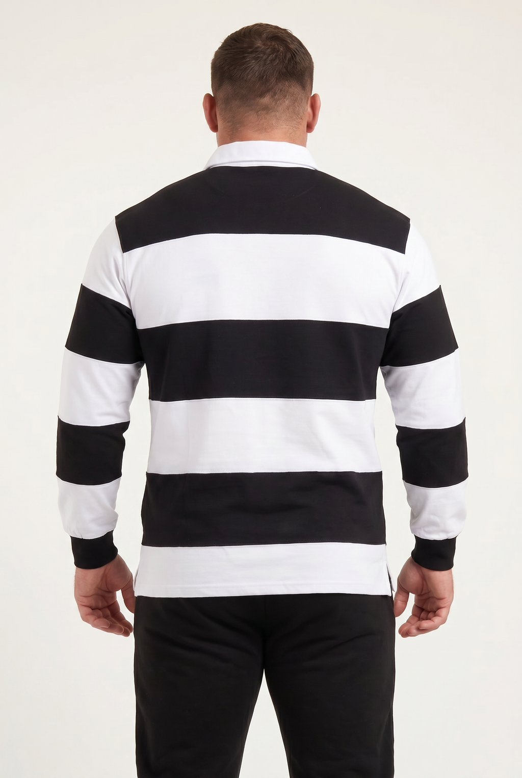 SC Long-Sleeve Rugby Top, Blue and White Stripe, ScrumClub