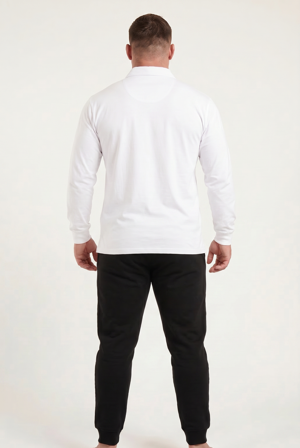 SC Long-Sleeve Rugby Top, White, ScrumClub