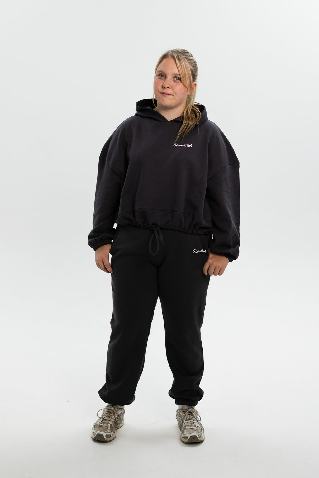 Relaxed Joggers charcoal - full length front