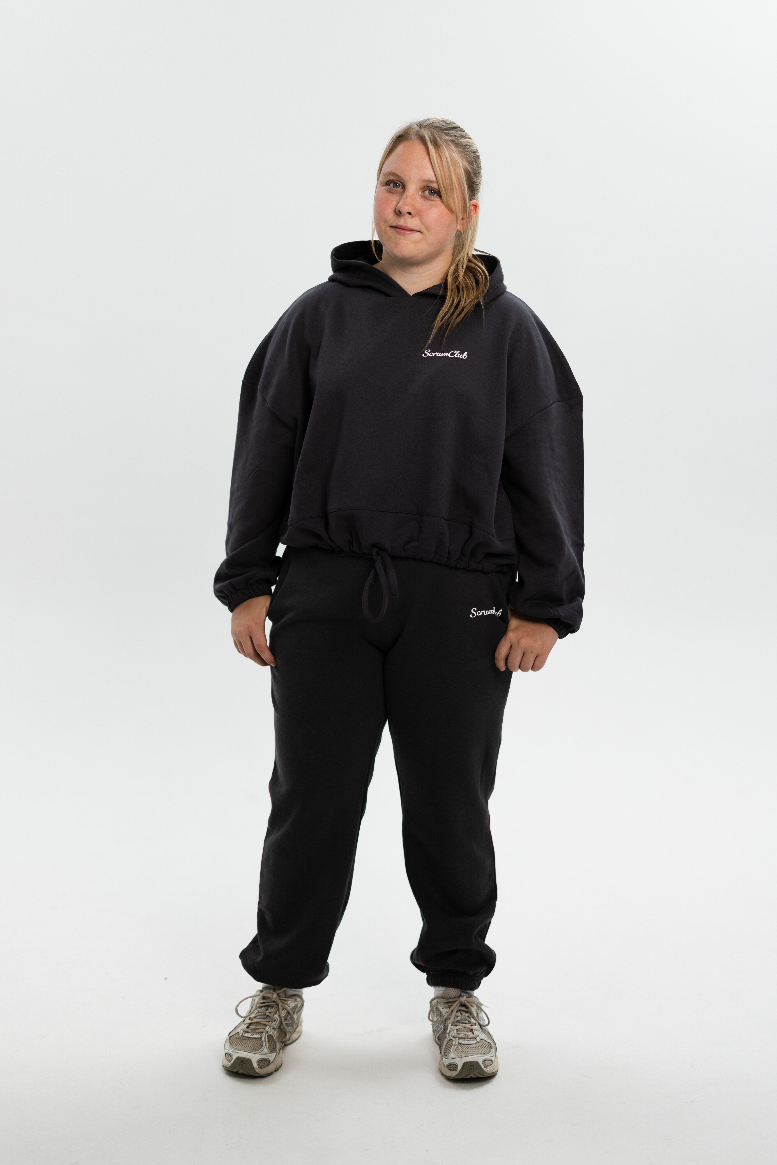Relaxed Joggers charcoal - full length front