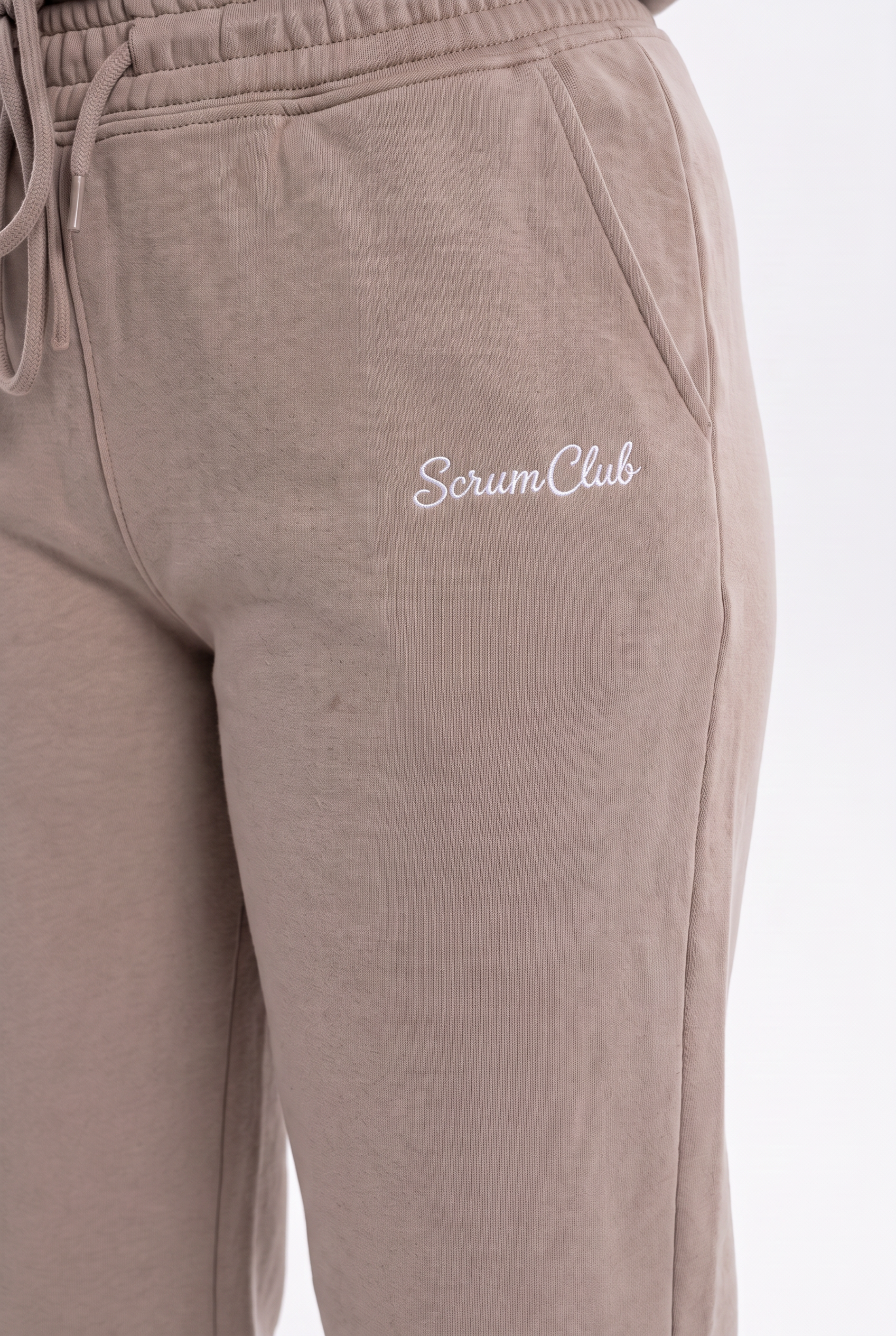 Wide-Leg Joggers stone - detail