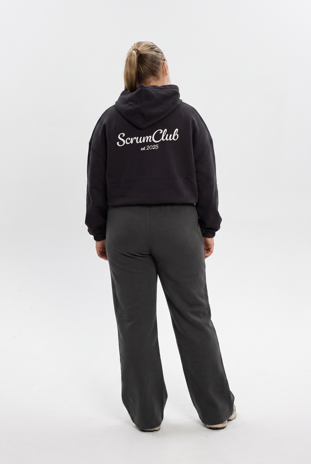 Wide-Leg Joggers charcoal - back