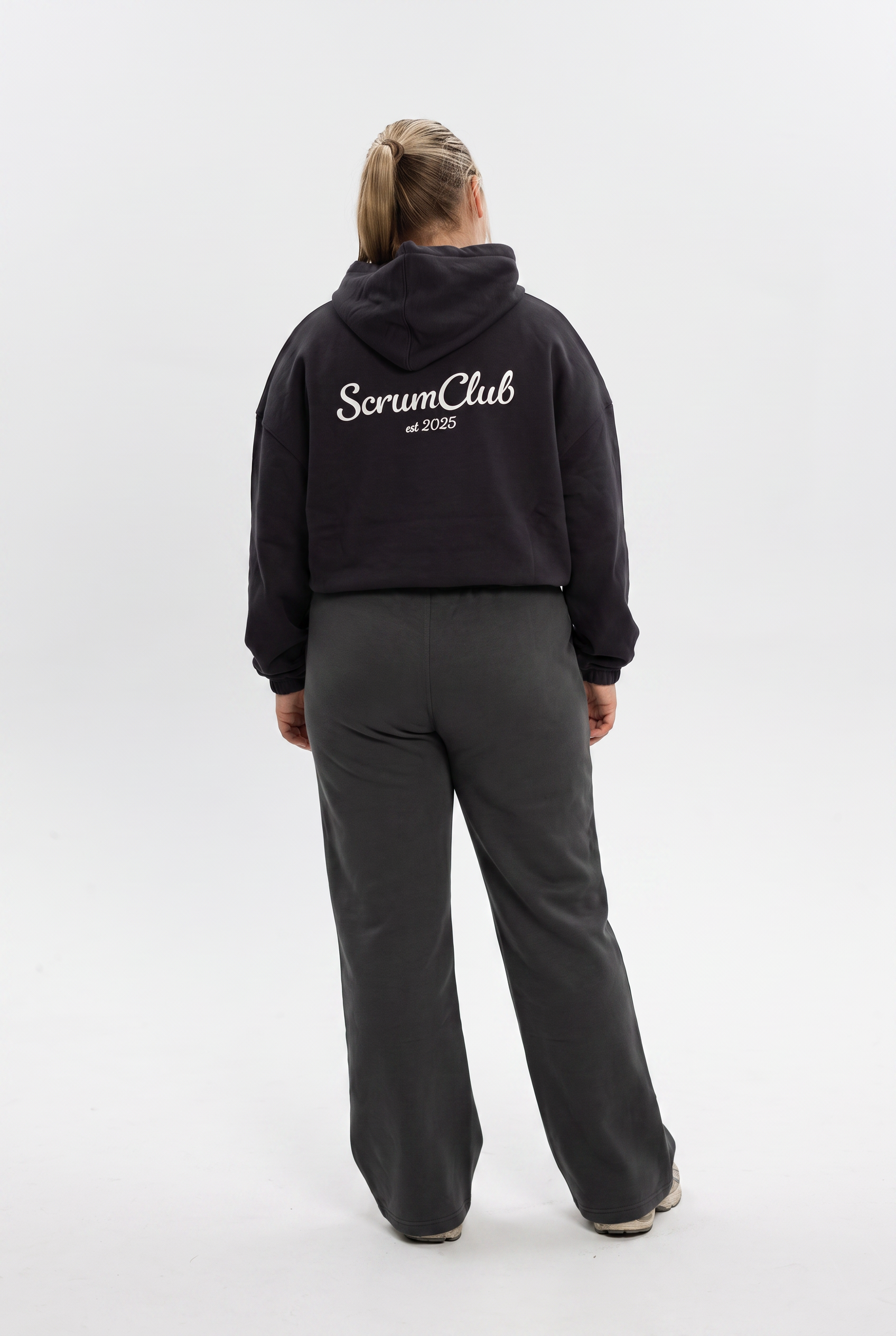 Wide-Leg Joggers charcoal - back